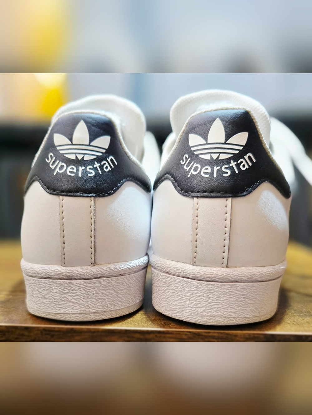 Adidas Superstar “Superstan” White Black Gold Lace Sneakers Mens 6 Womens7.5 - Picture 6 of 8